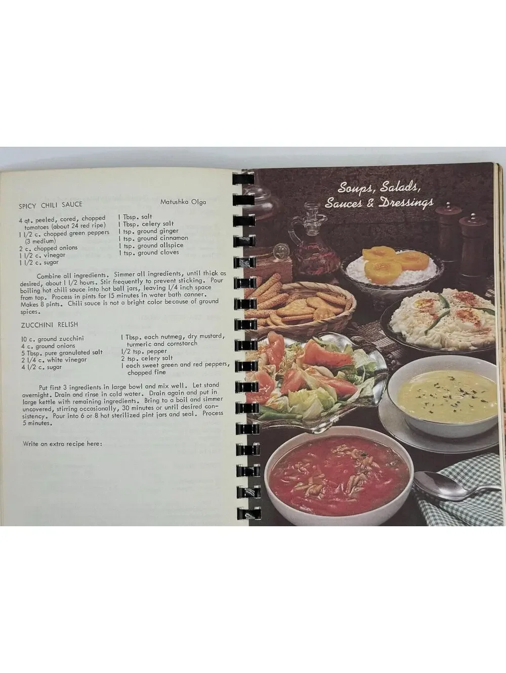 Vintage Community Cookbook, Terryville Connecticut, 1970s Spiral-Bound